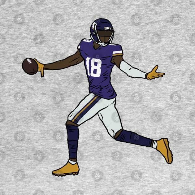 Justin Jefferson Looking Back Celebration by rattraptees